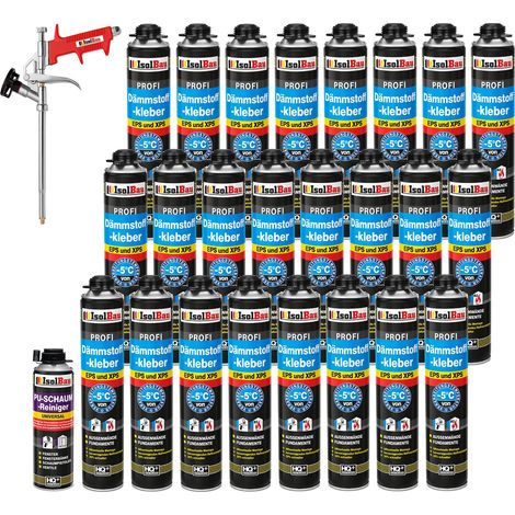Dämmstoffkleber 750ml PU-Klebeschaum Perimeterkleber PU-Reiniger Schaumpistole