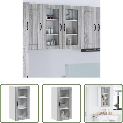Küchenwandschrank -  Küchenschrank Graues Sonoma 40 x 31 x 80 cm Holzwerkstoff (1/5)