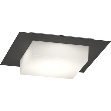 Plafoniera moderno top light miami plus q gx53 led ip54 alluminio policarbonato, finitura metallo nero