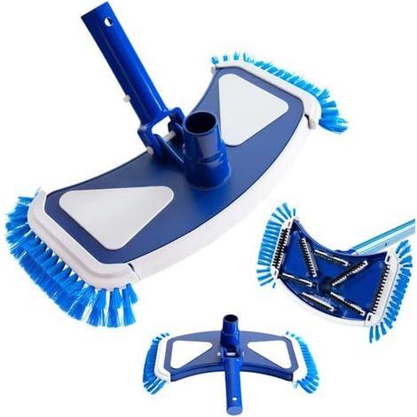 Arebos – Aspirateur de piscine – Brosse d'aspiration de fond – Nettoyage sans rayures – Compatible perches Ø 32/38 mm – Pour piscines hors sol et enterrées