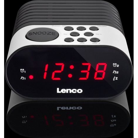 LENCO Uhrenradio analog CR-07 WHITE
