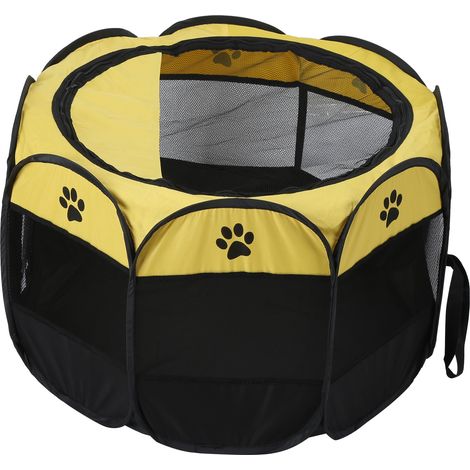 Parc à jeux portable pour animaux de compagnie, tente, cage en filet Oxford ouverte, maison d'extérieur pour chien et chat (1/5)