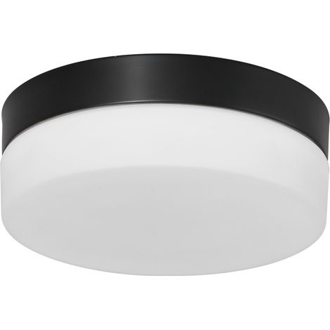 Steinhauer - plafonnier - Ikaro - noir - verre métal - Ø 18cm - (1/7)