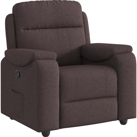 Fauteuil relax Fauteuil inclinable Marron foncé Tissu (1/5)