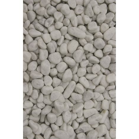 Bellamoli Gestaltungskiesel Bianco Carrara weiß ca.15-25 mm, 25 kg Kieselsteine