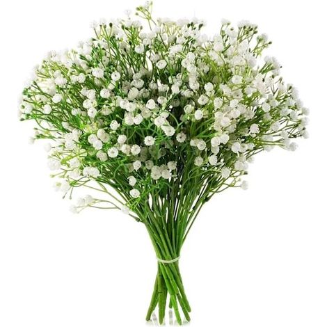 5 fleurs artificielles blanches - fleurs artificielles en plastique-Online Store (1/5)