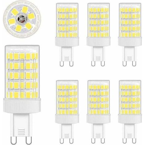Lot de 6 Ampoules LED G9 10W Blanc Froid 6000K Équivalent 80W 900LM 360° AC 220V Non Dimmable (1/4)