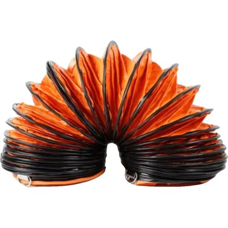 Manguera de ventilación, material de PVC duradero, diseño flexible, color naranja. (1/2)