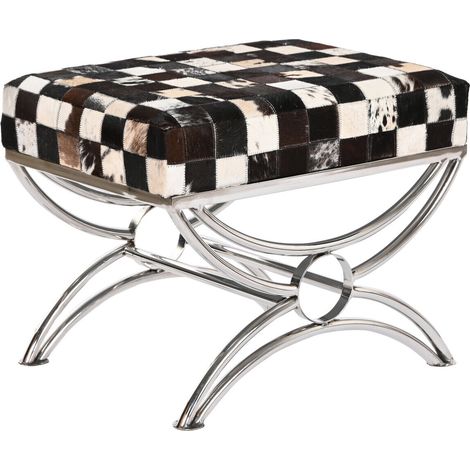Banquette Acier Cuir 53X40X43 Losanges