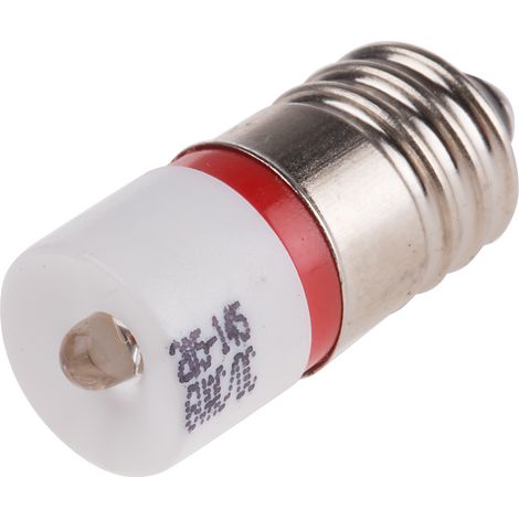 Voyant à LED Rouge, culot E10, 6V c.a. / V c.c. ( Prix pour 1 )
