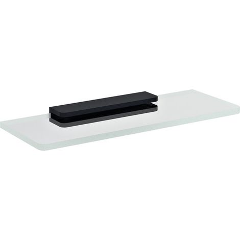 Sapho Pirenei - Étagère, longueur 20 cm, verre transparent/noir MY009B-11