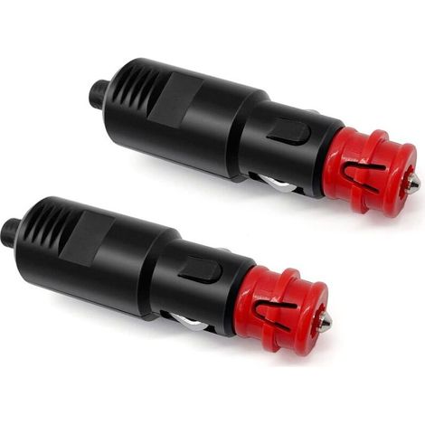 2 Pcs 12V/24V Prise Allume-Cigare Fiche Universelle avec Fusible 8A,Allume-Cigare Connecteur de Prise Mâle pour Camions Automobiles Bateau Moto (1/5)