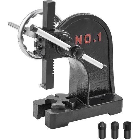 Pressage précis presse à crémaillère manuelle 1 tonne, en fonte avec volant, course 150 mm pour pièces variées (1/5)