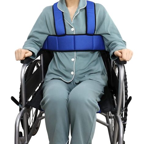 Harnais de sécurité antidérapant pour fauteuil roulant - Ceinture de sécurité anti-chute réglable pour personnes âgées et personnes âgées - Ceinture de sécurité pour chaise haute - Accessoires pour