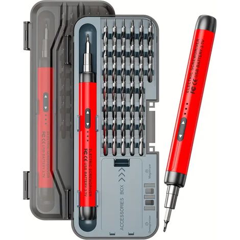 46 Tournevis Electrique USB Precision Rouge (1/3)