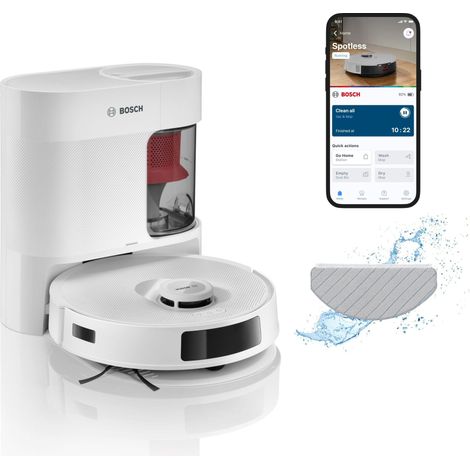 Aspirapolvere robot Bosch bcrd1w aspirazione 11000 Pa mocio