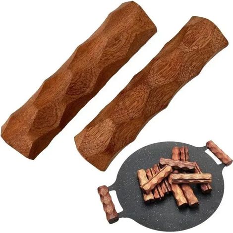 Poignée de rechange en bois pour poêle à barbecue, anti-brûlure, résistante à la chaleur et isolée, compatible avec les poêles à sauce, les grils, les plaques de cuisson et les réchauds de camping por