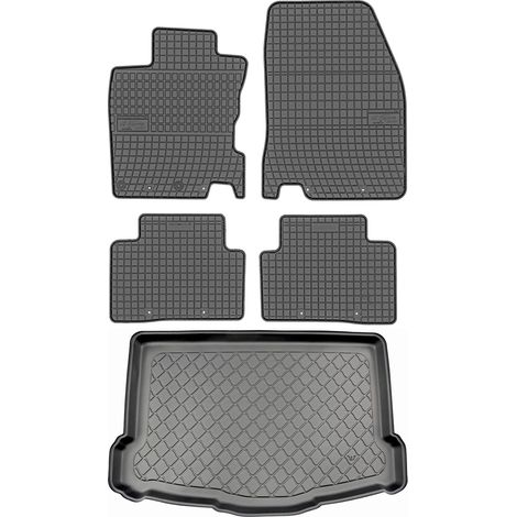 Ensemble de tapis de sol en caoutchouc pour Nissan Qashqai II J11 Crossover (à partir de février 2014) + tapis de coffre (1/5)