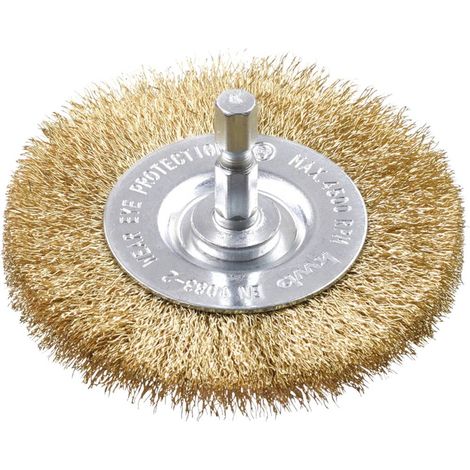 Brosse nettoyage kwb diamètre 75 mm fil laiton fin (1/3)
