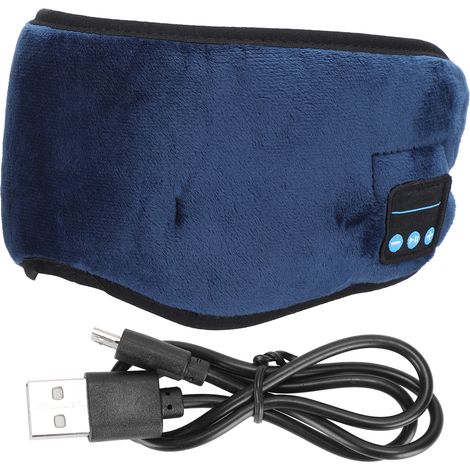 Home Office Bluetooth Headphones Sleeping Eye Mask Wireless Built in Earphone Music MaskBlue (1/5)