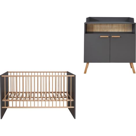 MatsBaby Babyzimmermöbel Set grau.