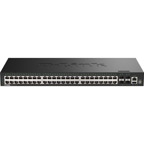D-Link DGS-1530-52/E switch di rete Gestito L2 Gigabit Ethernet (10/100/1000) Nero