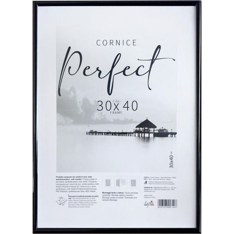 Cornice Portafoto da Parete Perfect Black 50 x 70 cm