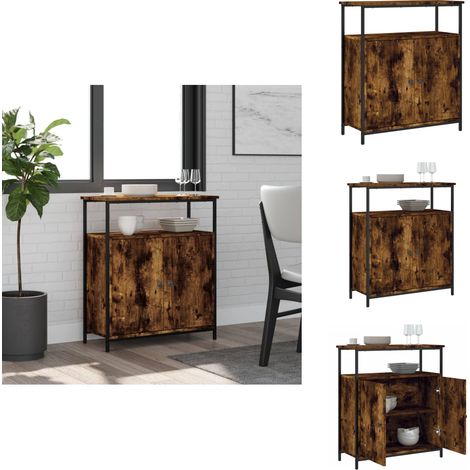Sideboard Räuchereiche 70x30x80 cm Holzwerkstoff - Holz Sideboard - Wohnzimmermöbel - Schreibtisch - Regal - Sideboard Braun (1/5)