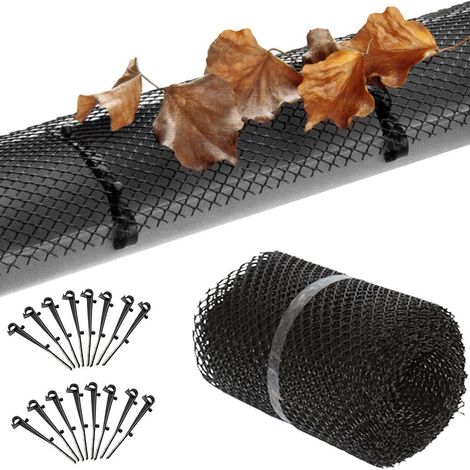 Gutter protection grid with 16 clips flexible and easy to install