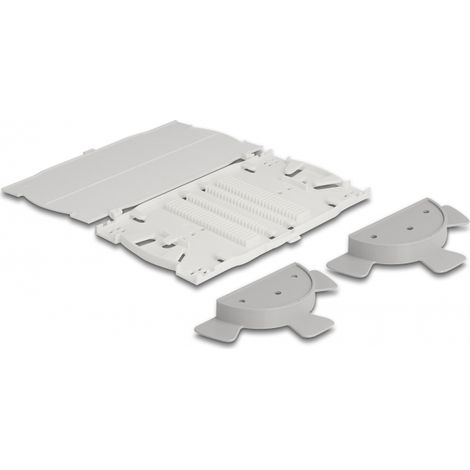 Delock Casete de Empalme de Fibra Ãptica de 24 fibras blanco