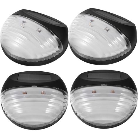 Lámpara solar para pan, luz exterior, luz de camino impermeable, paquete de 4, negra (1/5)