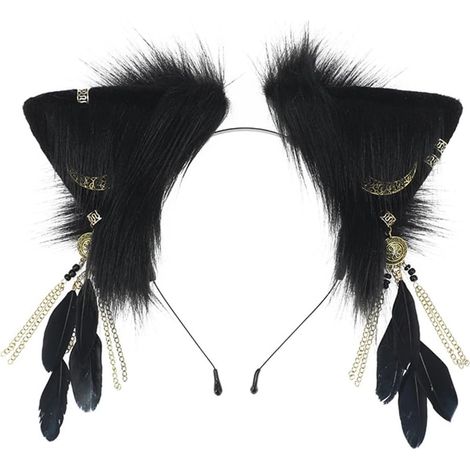 Serre-tête oreilles canines - Accessoires pour cosplay - Oreilles de bête - Fourrure pour bal masqué - Halloween (1/5)