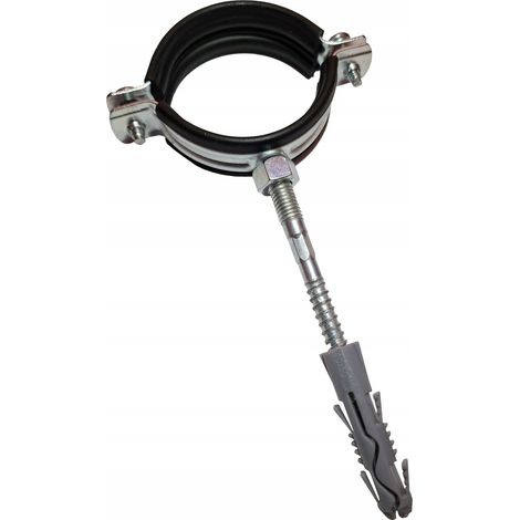 Rohrschellenhalter 3/4” 26-30 mm, einzeln, mit Gummi und M8x80-Bolzen (1/5)