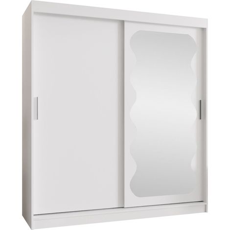 Armario Hartford 578, Blanco, 200x180x62cm, Puertas de armario: Correderas, Número de estantes: 5