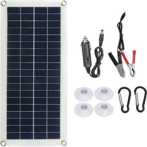 Panneau solaire flexible de 30W pour voiture bateau chargeur de batterie panneau solaire double couleurs multiples (1/4)