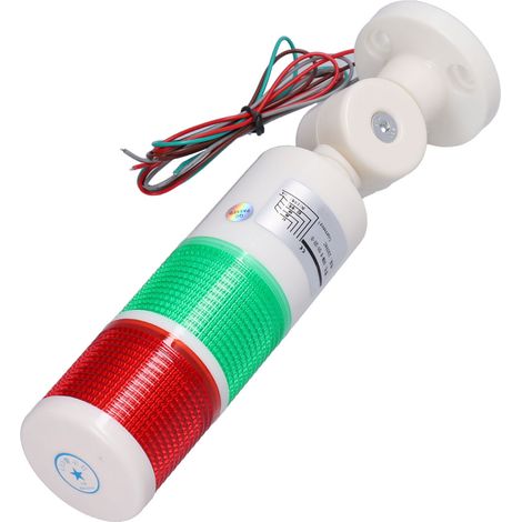 Tour lumineuse BERM 2 couleurs LED toujours brillante, dispositif d'avertissement pliable avec buzzer, 220V AC (1/5)