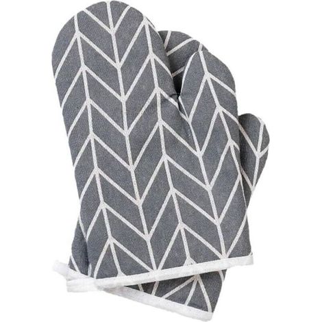 Gants de cuisine doubles en coton, résistants à la chaleur, pour la cuisine à domicile, la pâtisserie, le barbecue (1/3)