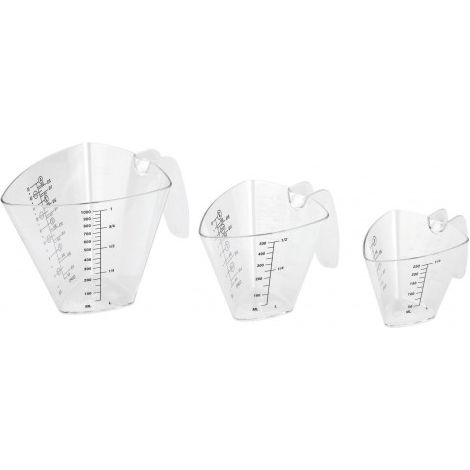 Accesorio de cocina Lacor 3 vasos medidores triangulares 250 500 1000ml