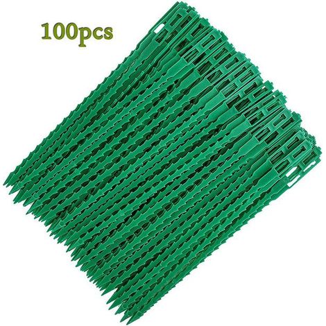 Attaches réglables pour plantes - Lot de 100, liens serre-câbles réutilisables 13 cm, vert (1/4)