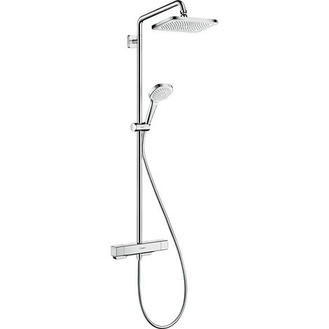 Hansgrohe – Colonne de douche thermostatique Showerpipe 1 jet – Douche de tête 280 mm – Débit 18 l/min – Chrome – 27630000