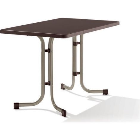 Table de Jardin Rectangulaire Pliante Champagne 115 x 70 x 72 cm (1/5)