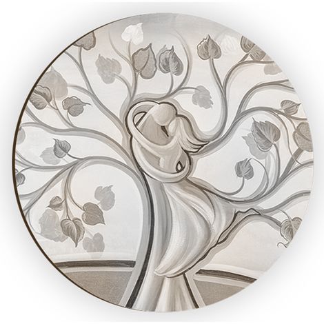 Lupia - Calamita, MAGNETI Legno Set da 24 PEZZI D.4,5 cm ALBERO ABBRACCIO MIX decorazione stampata segnaposto ricordino regalo bomboniera confettata, pensierino anniversario, amore famiglia Matrimonio (1/4)