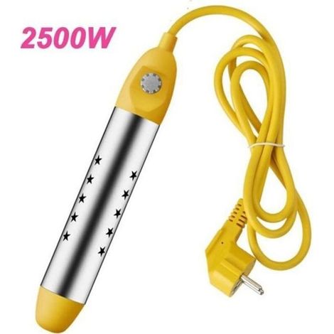 Thermoplongeur Chauffe-Eau Électrique 2500W à Arrêt Automatique, pour Seaux, Piscines Gonflables et Baignoires en Plastique (1/4)