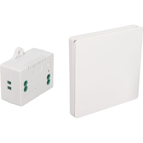 Kit Interrupteur Lumière Sans Fil 433Mhz Générateur Autonome, Télécommande Interrupteur Mur Étanche 110‑230V pour Lampes Ventilateurs Maison