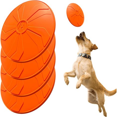 4 Pieces Frisbee Dog, 15 cm Freesbee for Dogs, Flying Disc – for Small Dogs, Sports, Exercise, Activity and Outdoor Play (1/5)