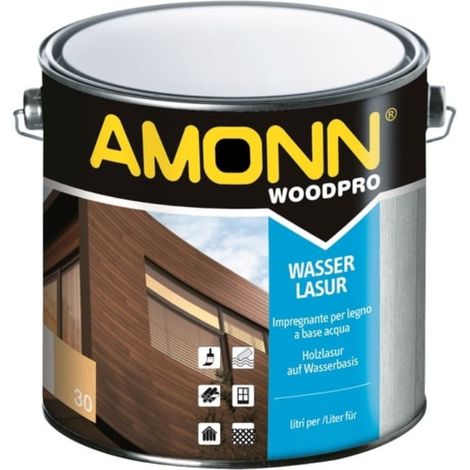 Impregnante a base acqua per legno amonn wasserlasur 04 noce 5 lt (1/2)