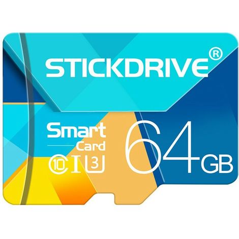 Carte micro 64Go- Convient aux caméras de surveillance, aux enregistreurs de conduite, aux téléphones portables et aux tablettes (1/5)