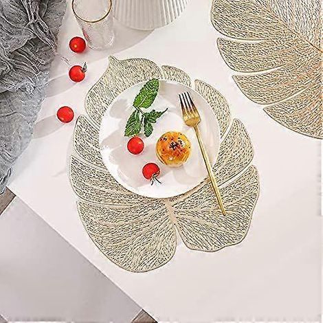 Sets de table décoratifs en forme de feuille de tortue, lot de 4 (1/4)