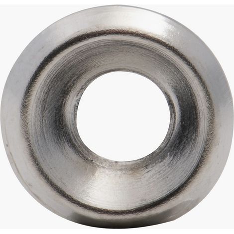 Rondelle cuvette nickelée Viswood 4x12mm ép:2mm (lot de 20 rondelles)