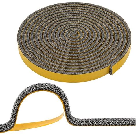 Joint Insert Cheminée 3 mm x 10 mm x 3 meter Fibre de Verre Joint de Cheminée pour Poêle à Bois Insert Foyer Four Tube Poêle Étanchéité (1/5)